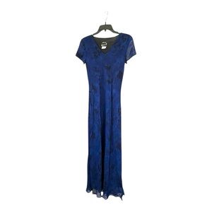 Vintage Benjamin A. black and navy blue dress